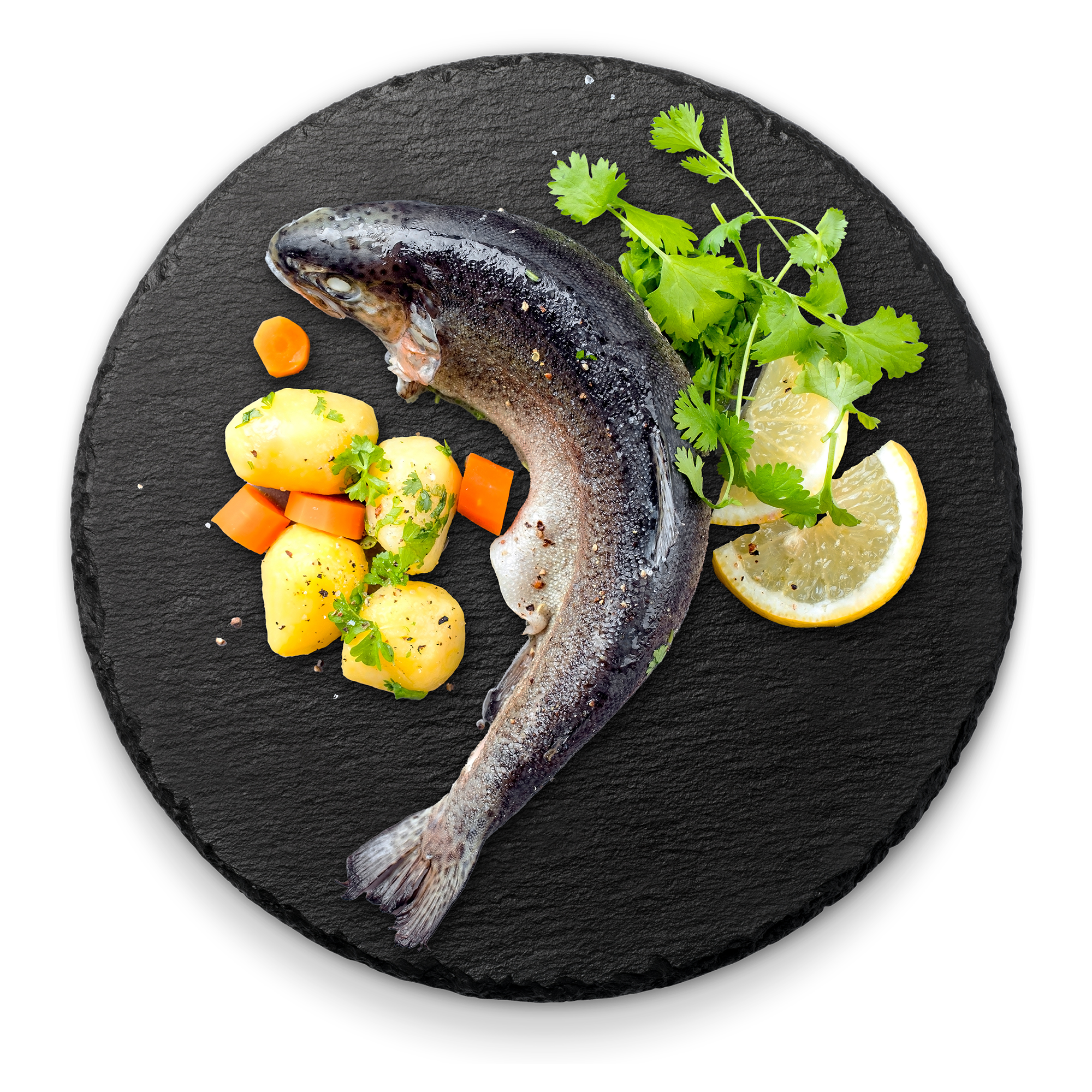 Ganze Forelle aus Trentino